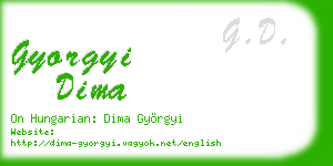 gyorgyi dima business card